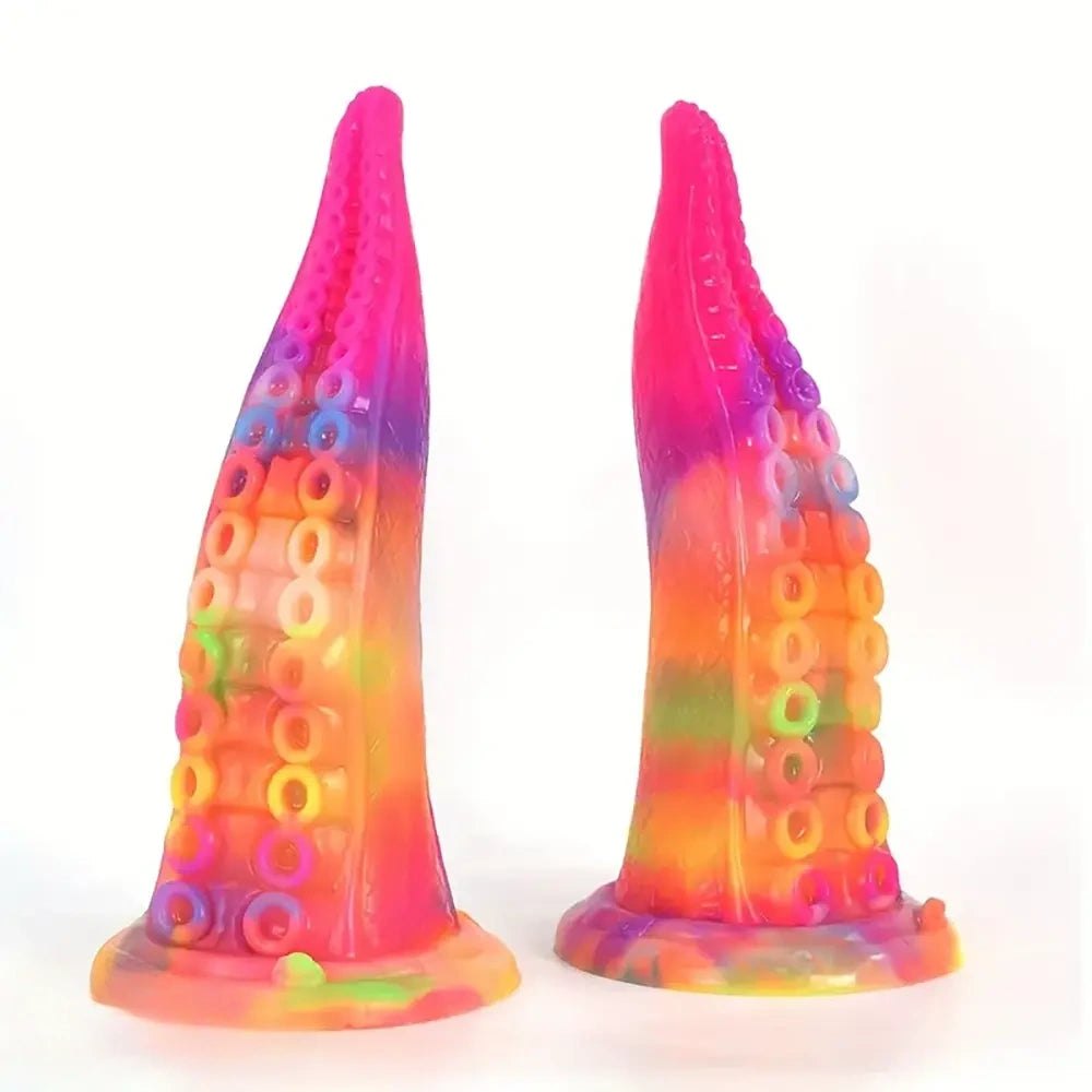 Colorful tentacle silicone fantasy dildo, photo 1