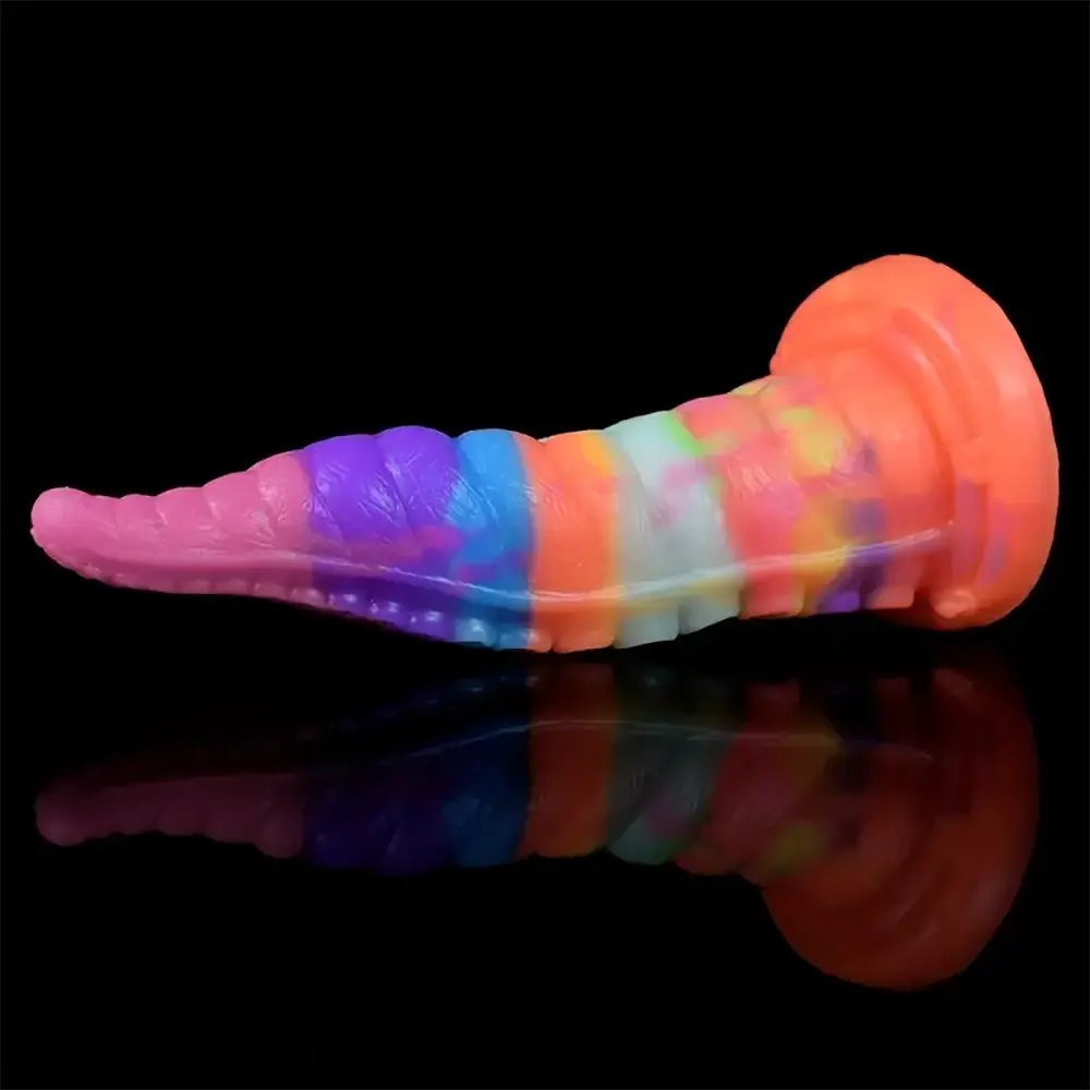 Colorful tentacle silicone fantasy dildo, photo 11