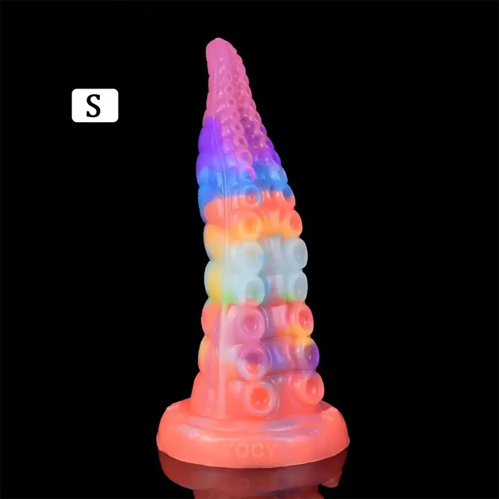 Colorful tentacle silicone fantasy dildo, photo 2