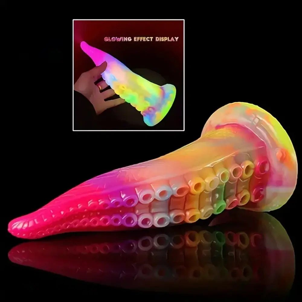 Colorful tentacle silicone fantasy dildo, photo 5