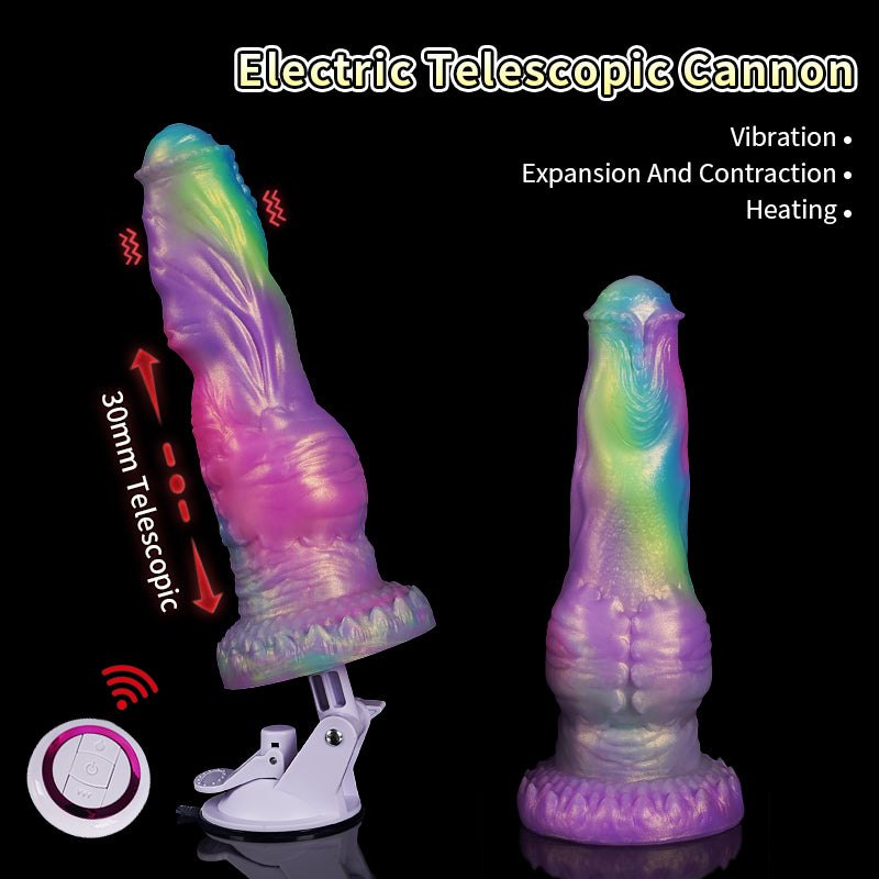 Iridescent multicolor fantasy dildo with suction cup base, photo 3