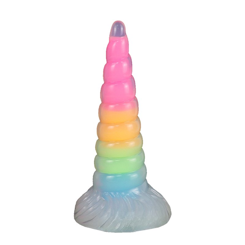 Rainbow gradient unicorn fantasy dildo, photo 1