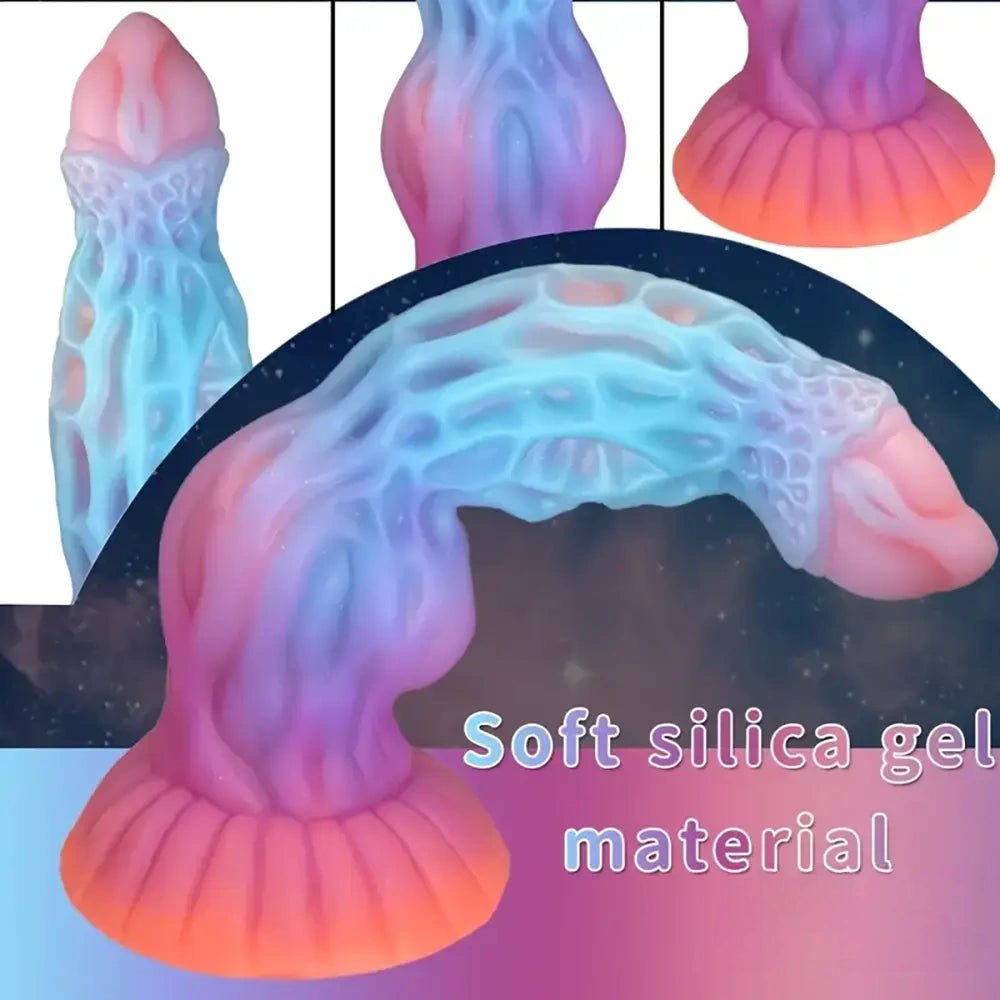 Colorful fantasy silicone dildo, photo 2