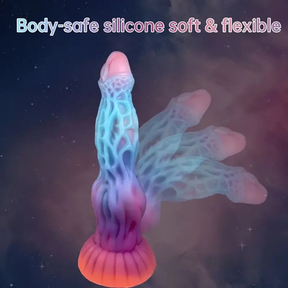 Colorful fantasy silicone dildo, photo 4