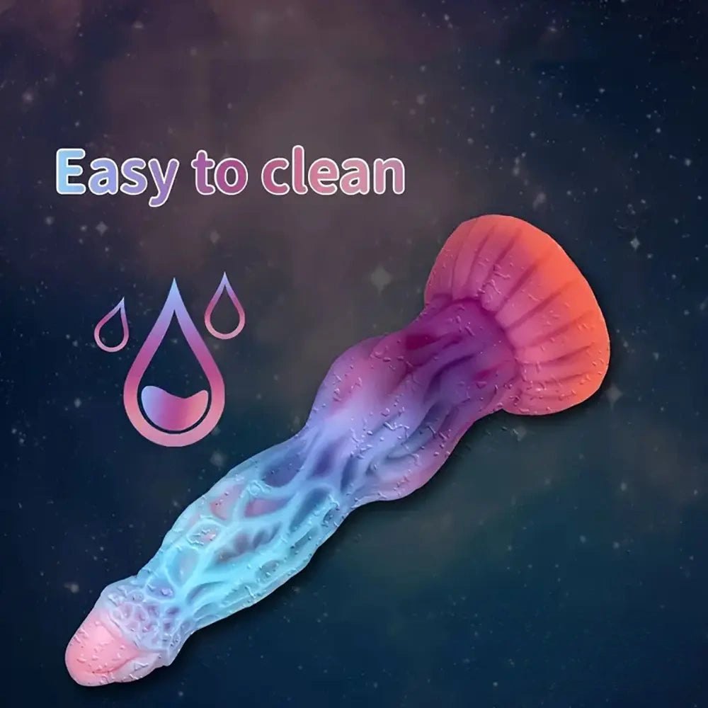 Colorful fantasy silicone dildo, photo 6