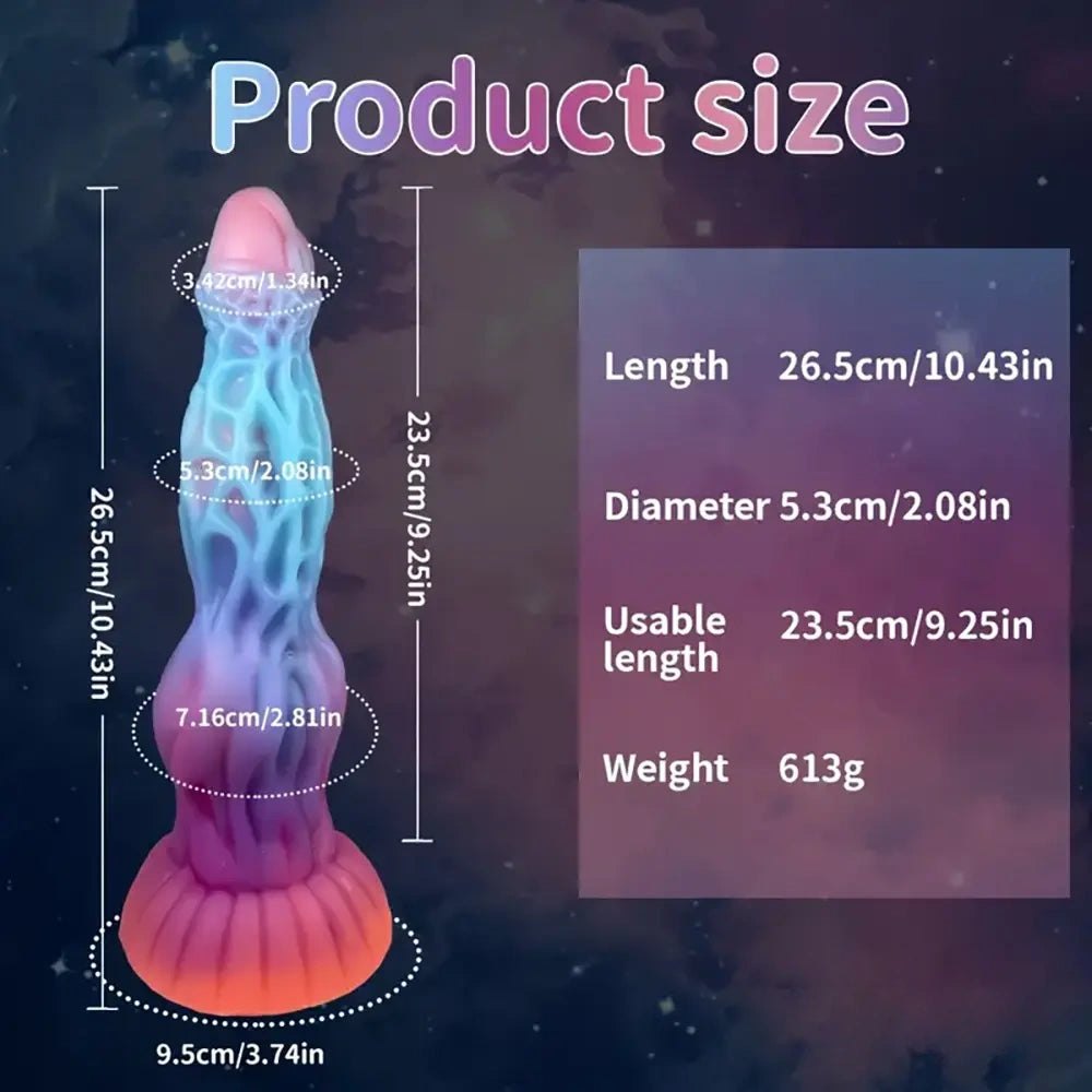 Colorful fantasy silicone dildo, photo 7