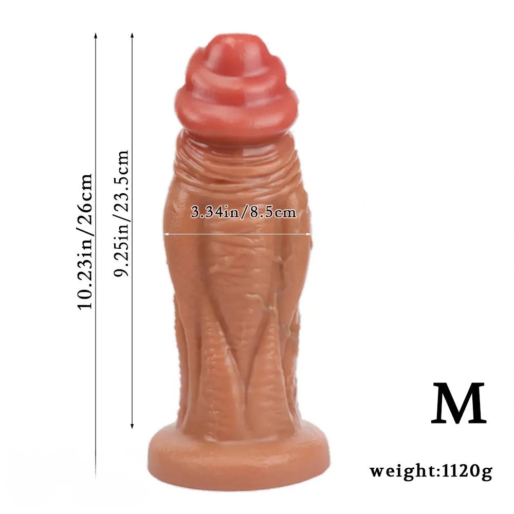 Flesh realistic silicone suction cup dildo