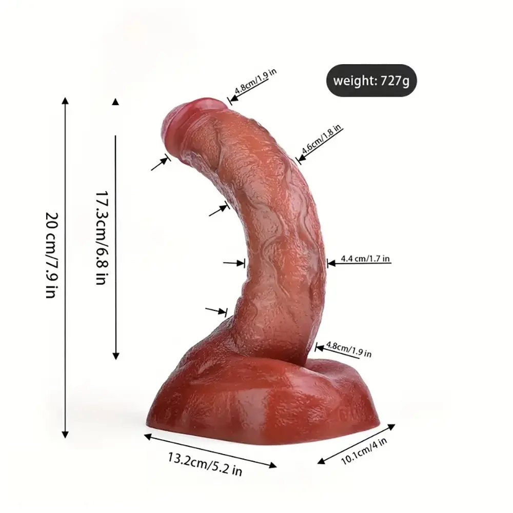 Realistic flesh toned anal dildo with veined texture, photo 16