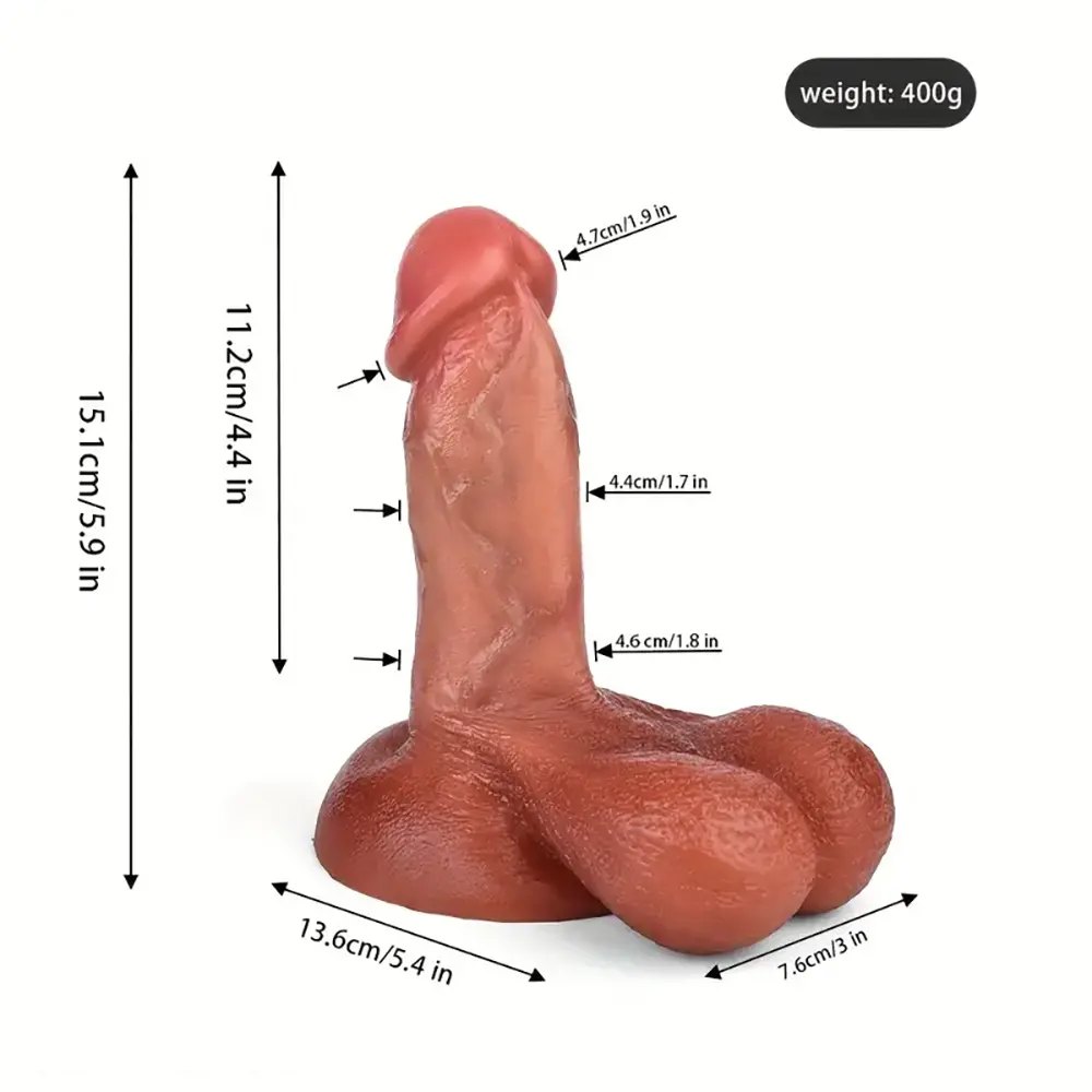 Realistic flesh toned anal dildo with veined texture, photo 17