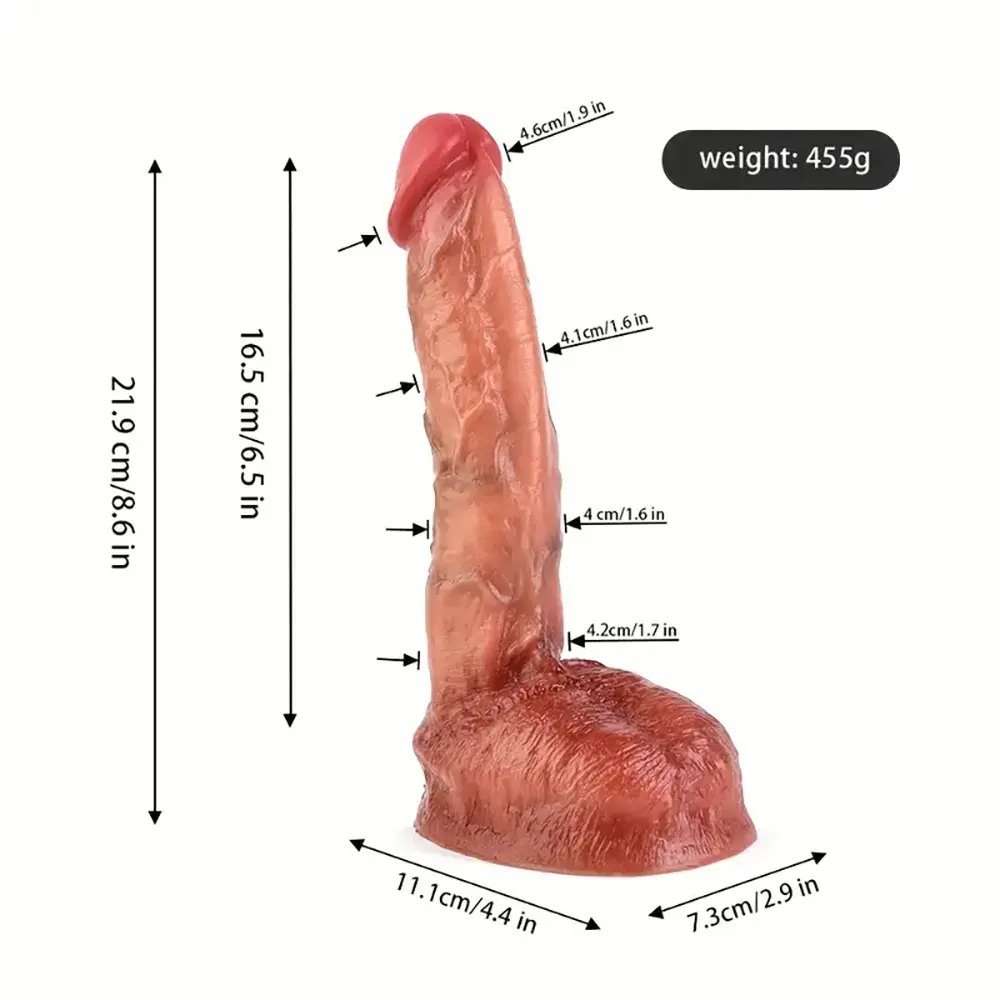 Realistic flesh toned anal dildo with veined texture, photo 18