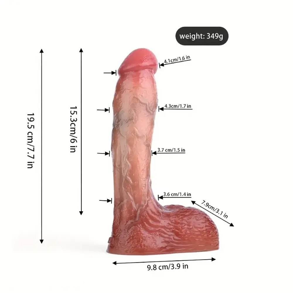 Realistic flesh toned anal dildo with veined texture, photo 19