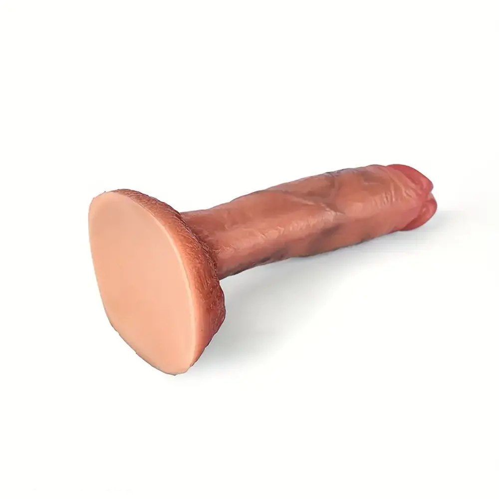 Realistic flesh toned anal dildo with veined texture, photo 4