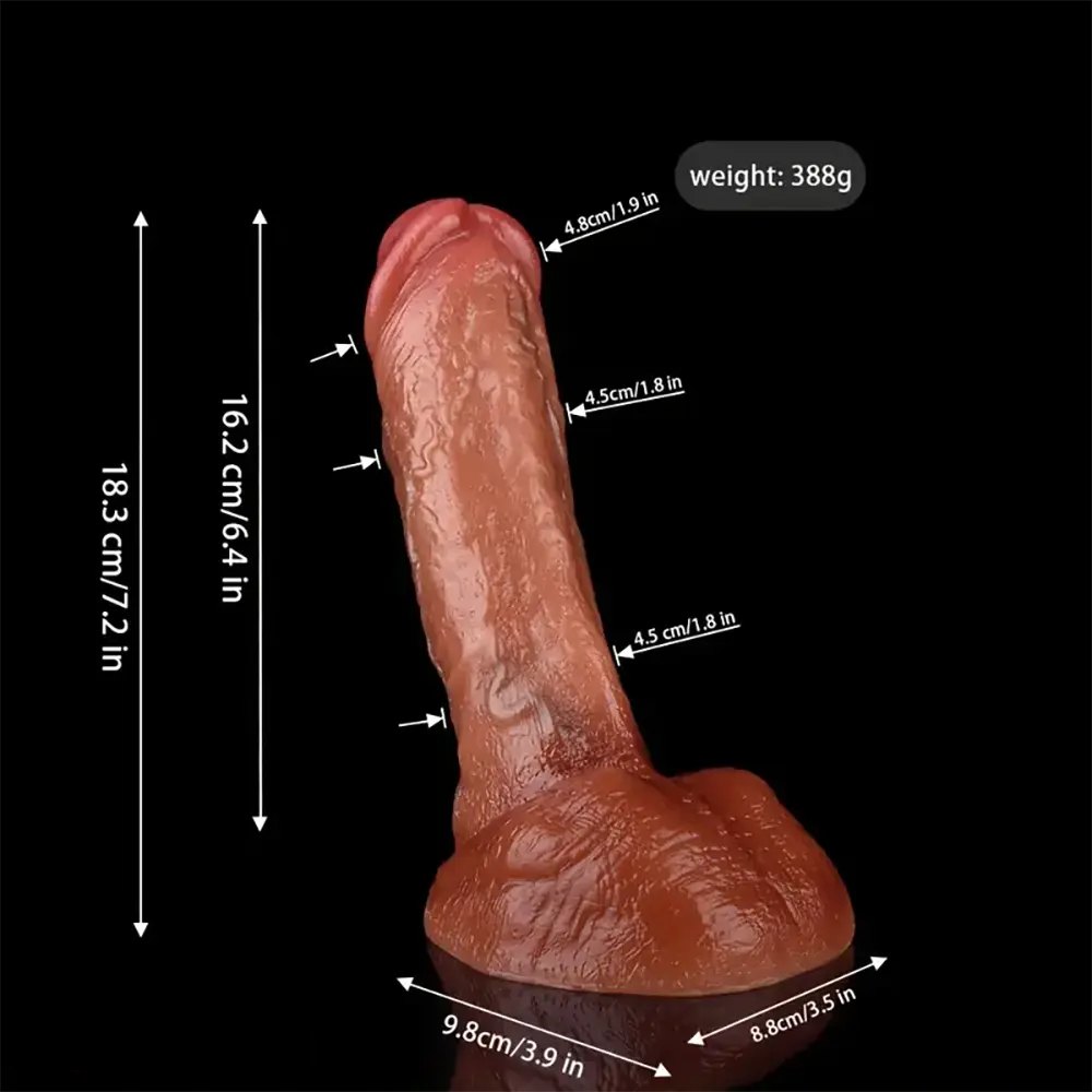 Realistic flesh toned anal dildo with veined texture, photo 7