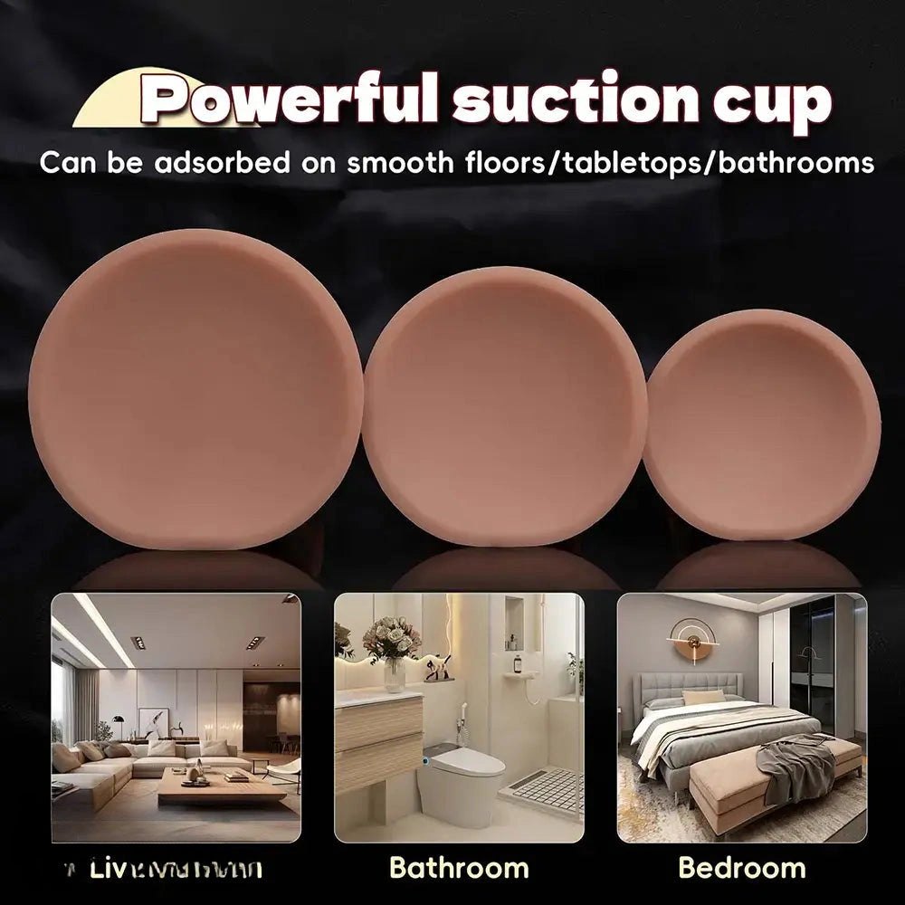 Flesh tone realistic silicone suction cup dildo, photo 10