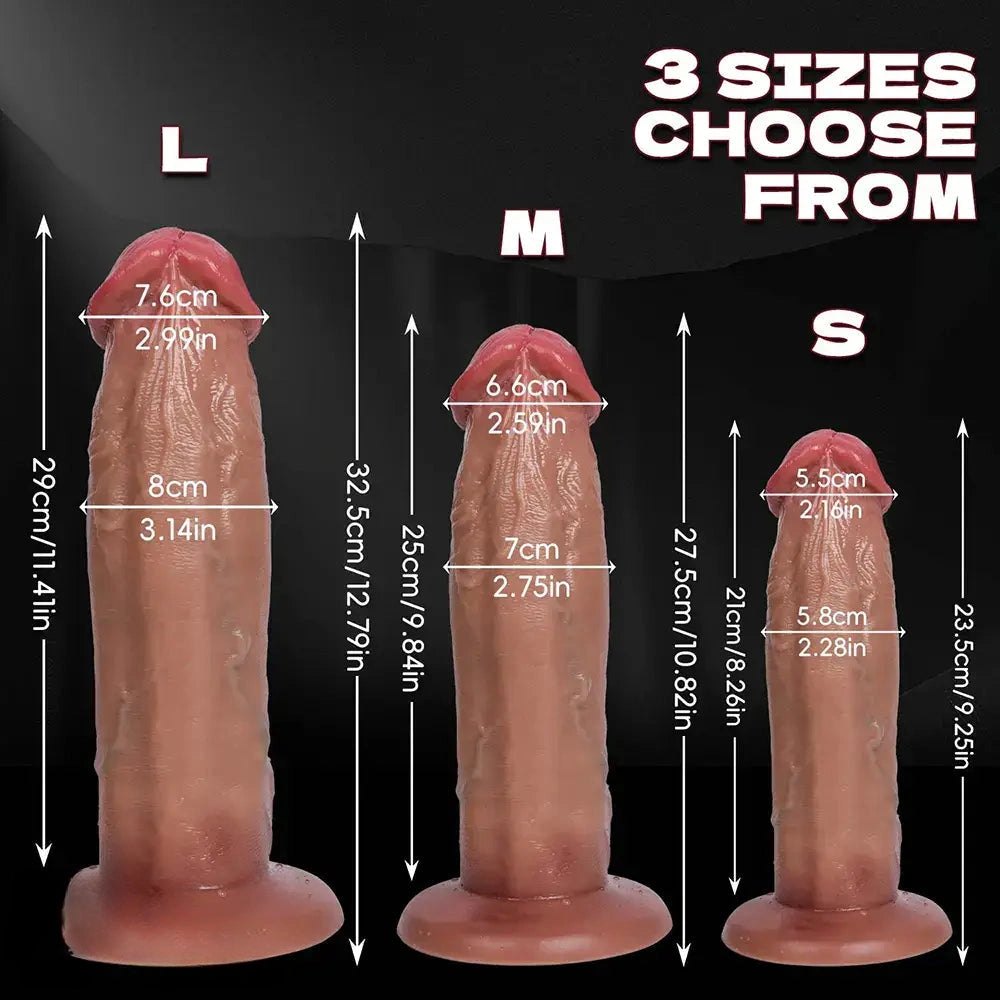 Flesh tone realistic silicone suction cup dildo, photo 11