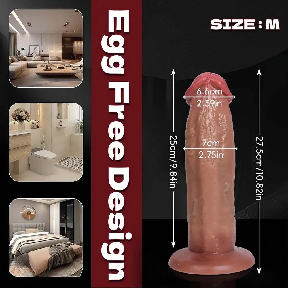 Flesh tone realistic silicone suction cup dildo, photo 13