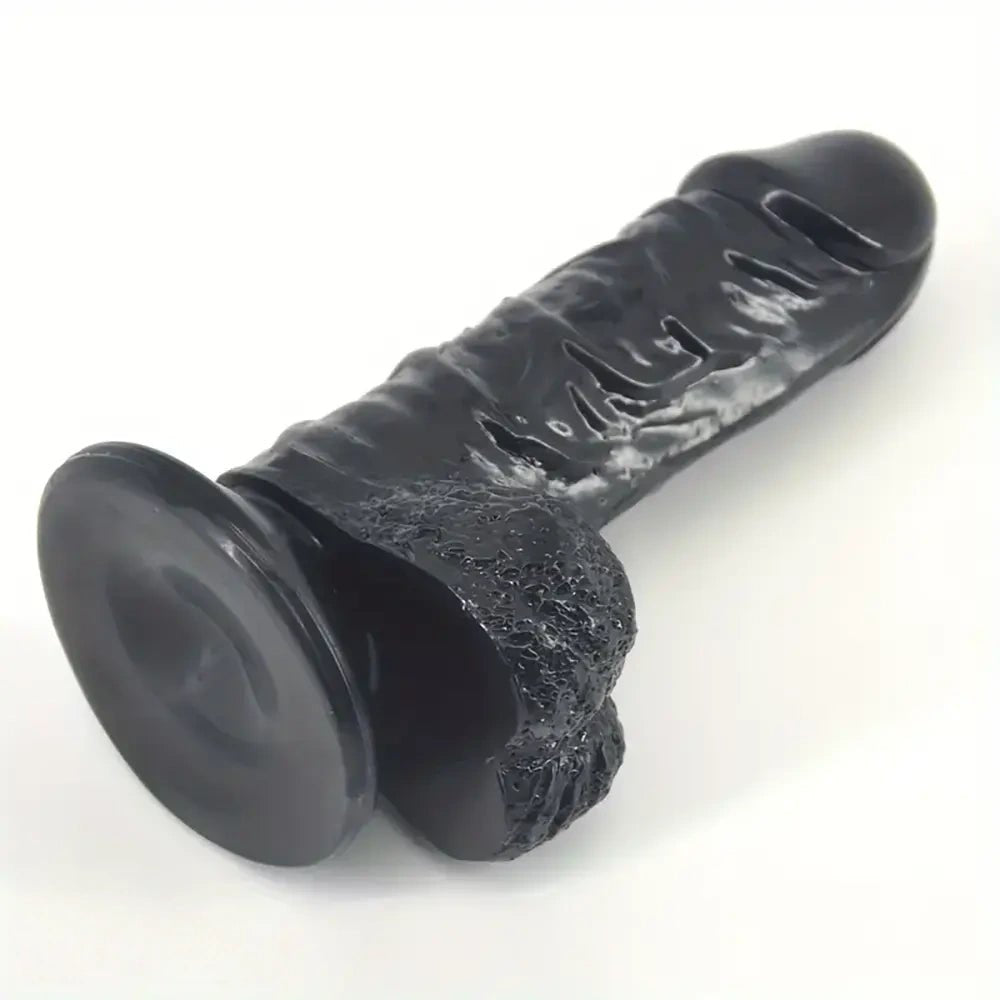 Black realistic pvc dildo, photo 2