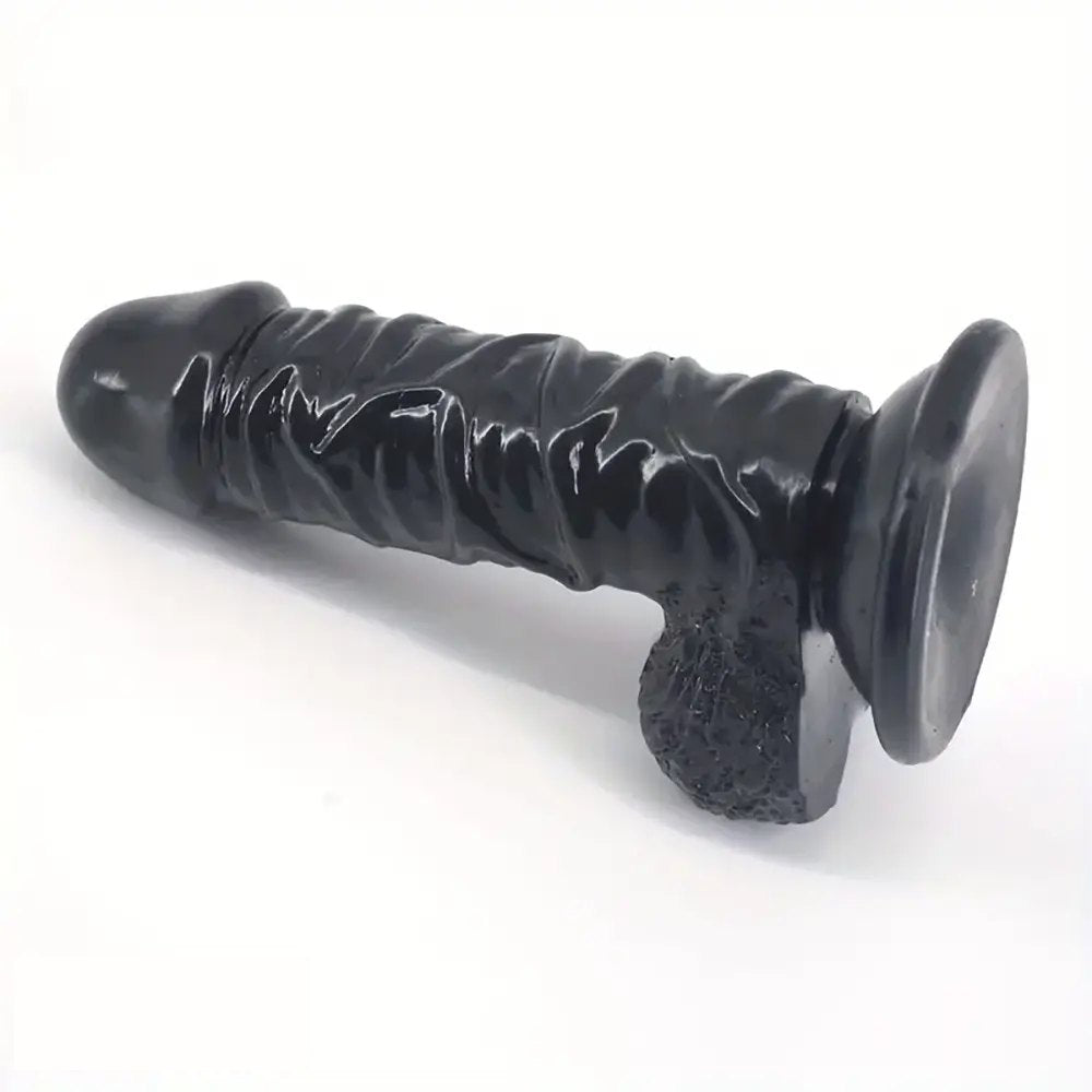 Black realistic pvc dildo, photo 3