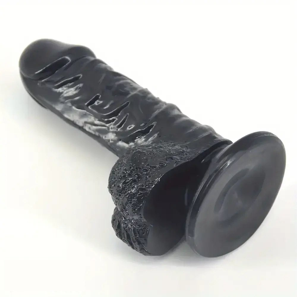 Black realistic pvc dildo, photo 4