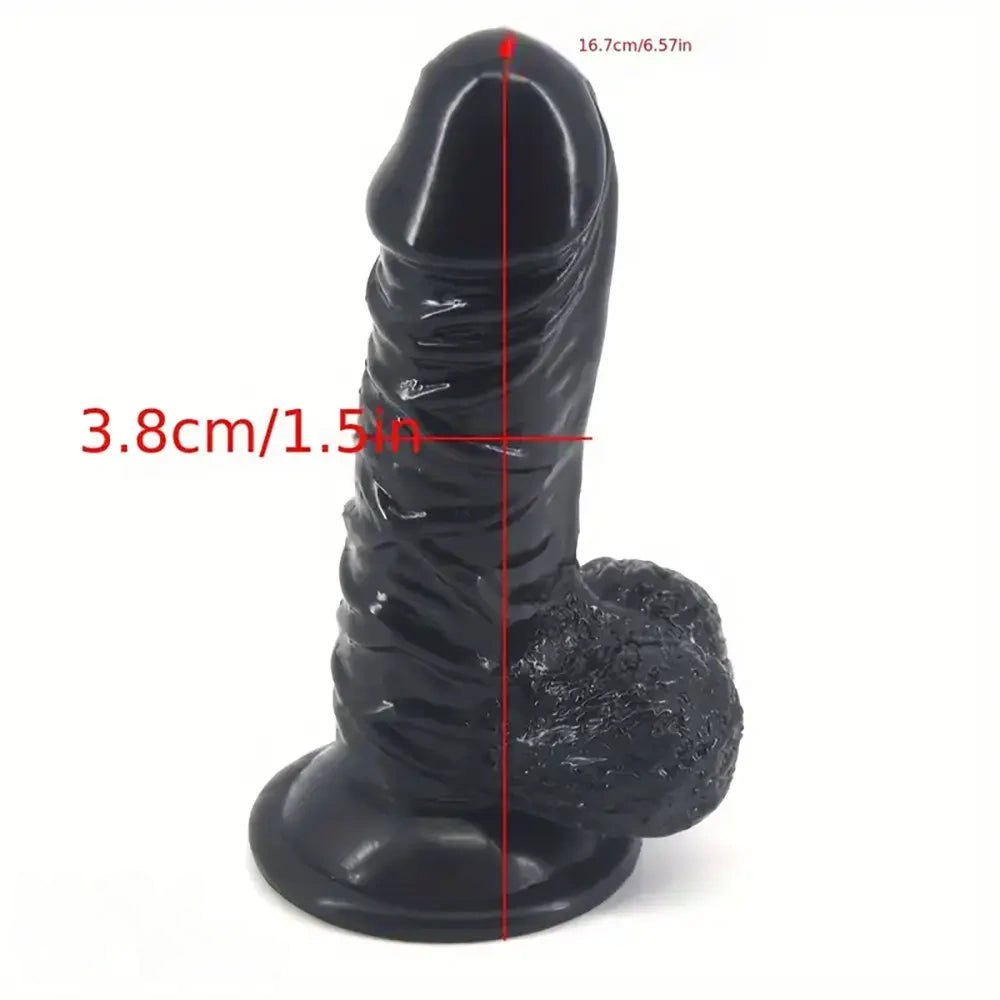 Black realistic pvc dildo, photo 5
