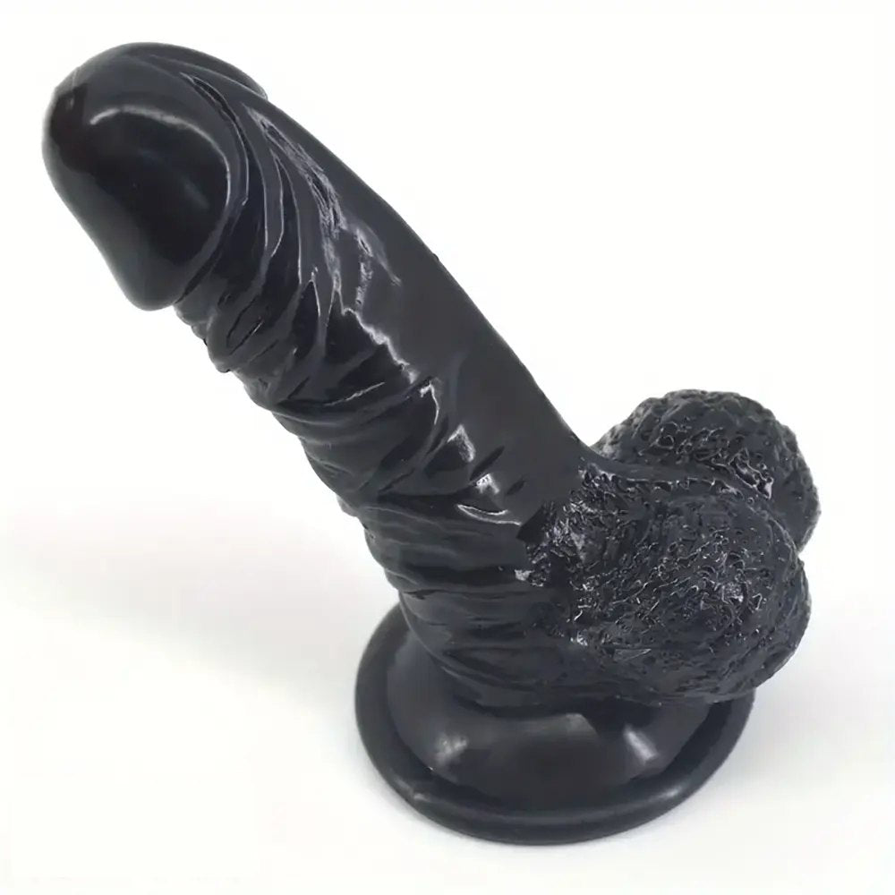 Black realistic pvc dildo, photo 6