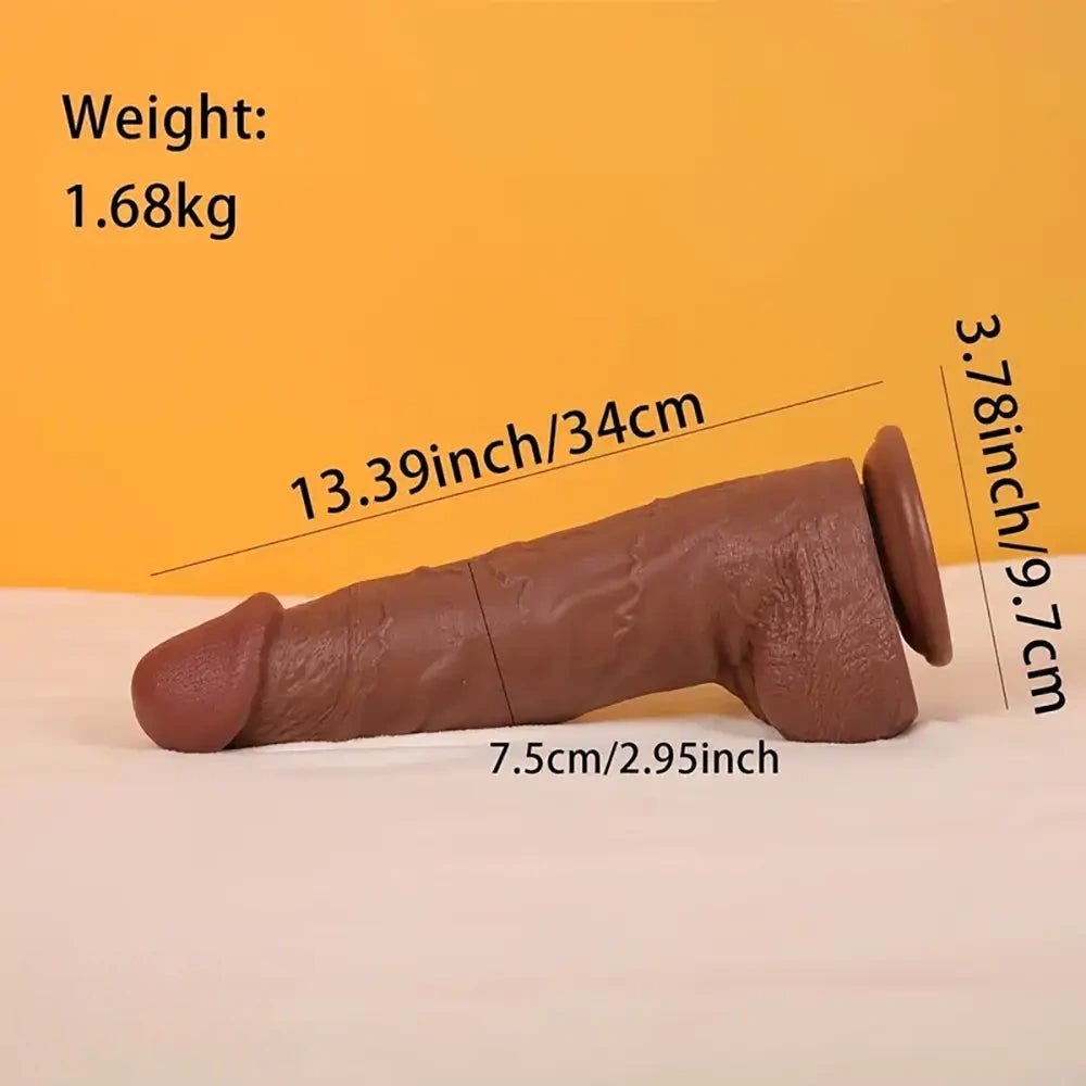 Brown realistic PVC dildo, photo 4