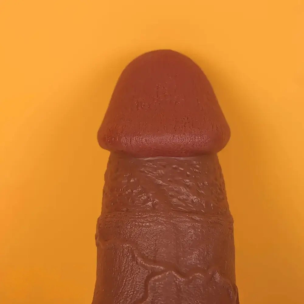 Brown realistic PVC dildo, photo 5