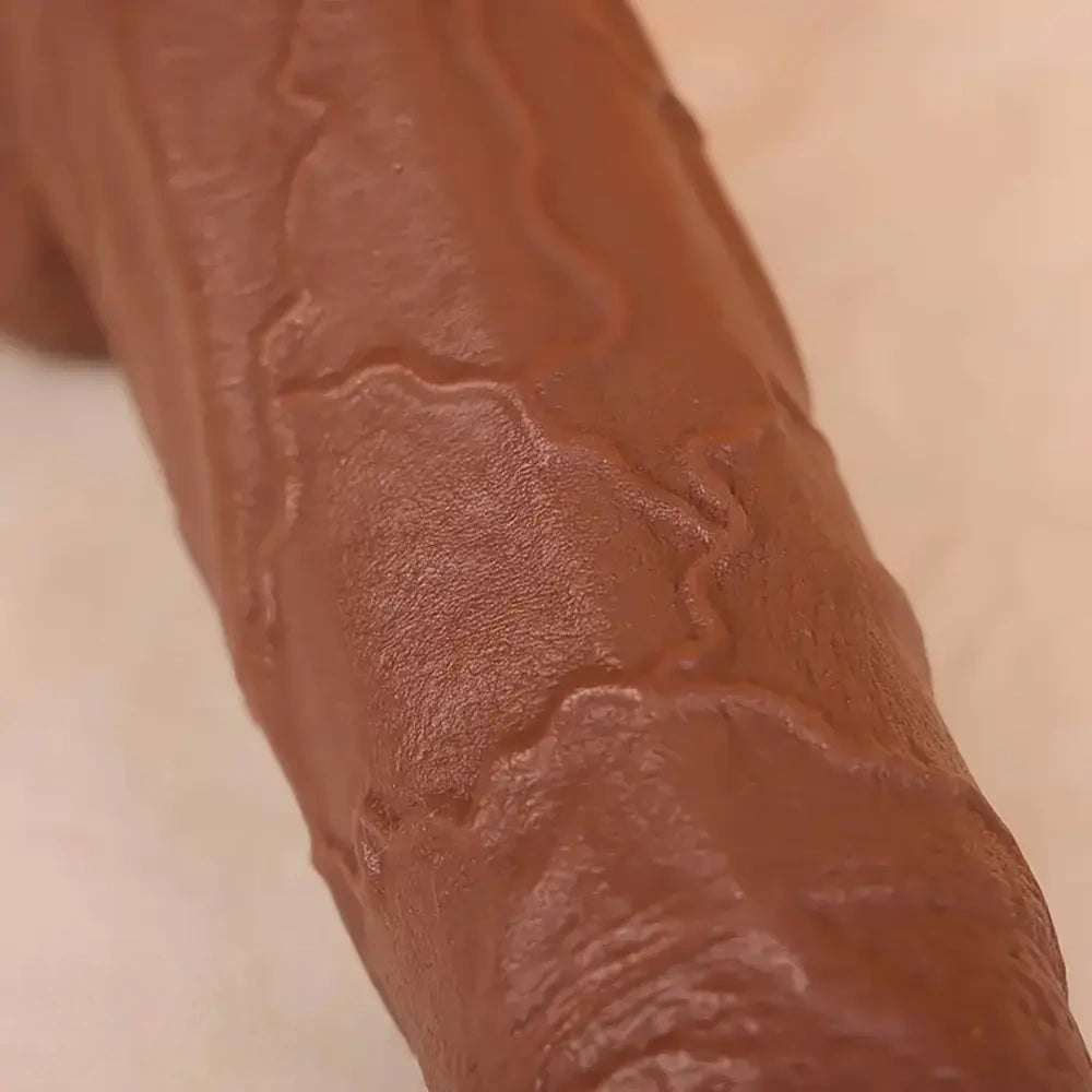 Brown realistic PVC dildo, photo 6