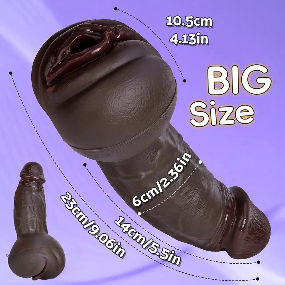 Coffee realistic silicone g-spot dildo