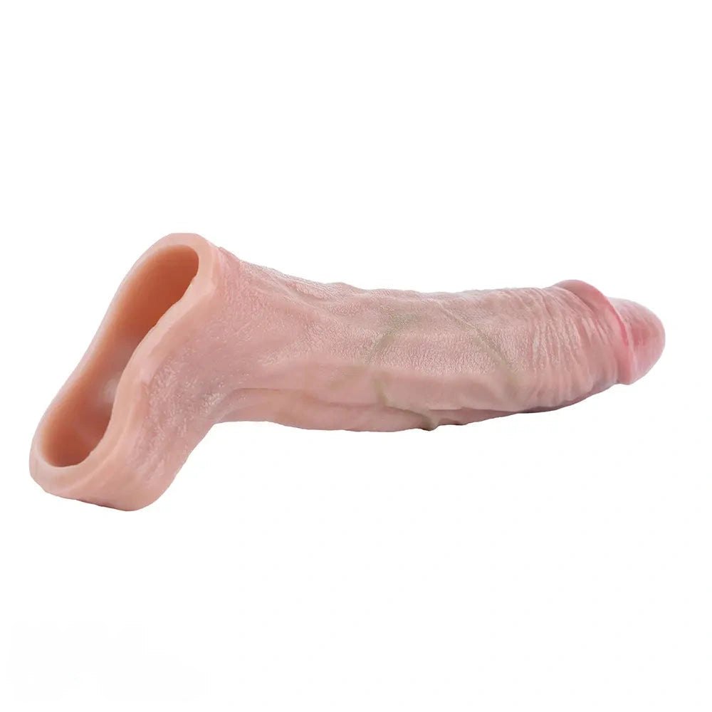 Flesh-tone realistic cock sleeve, photo 15