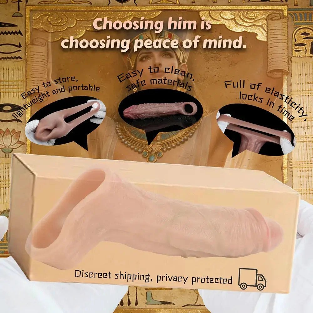 Flesh-tone realistic cock sleeve, photo 6