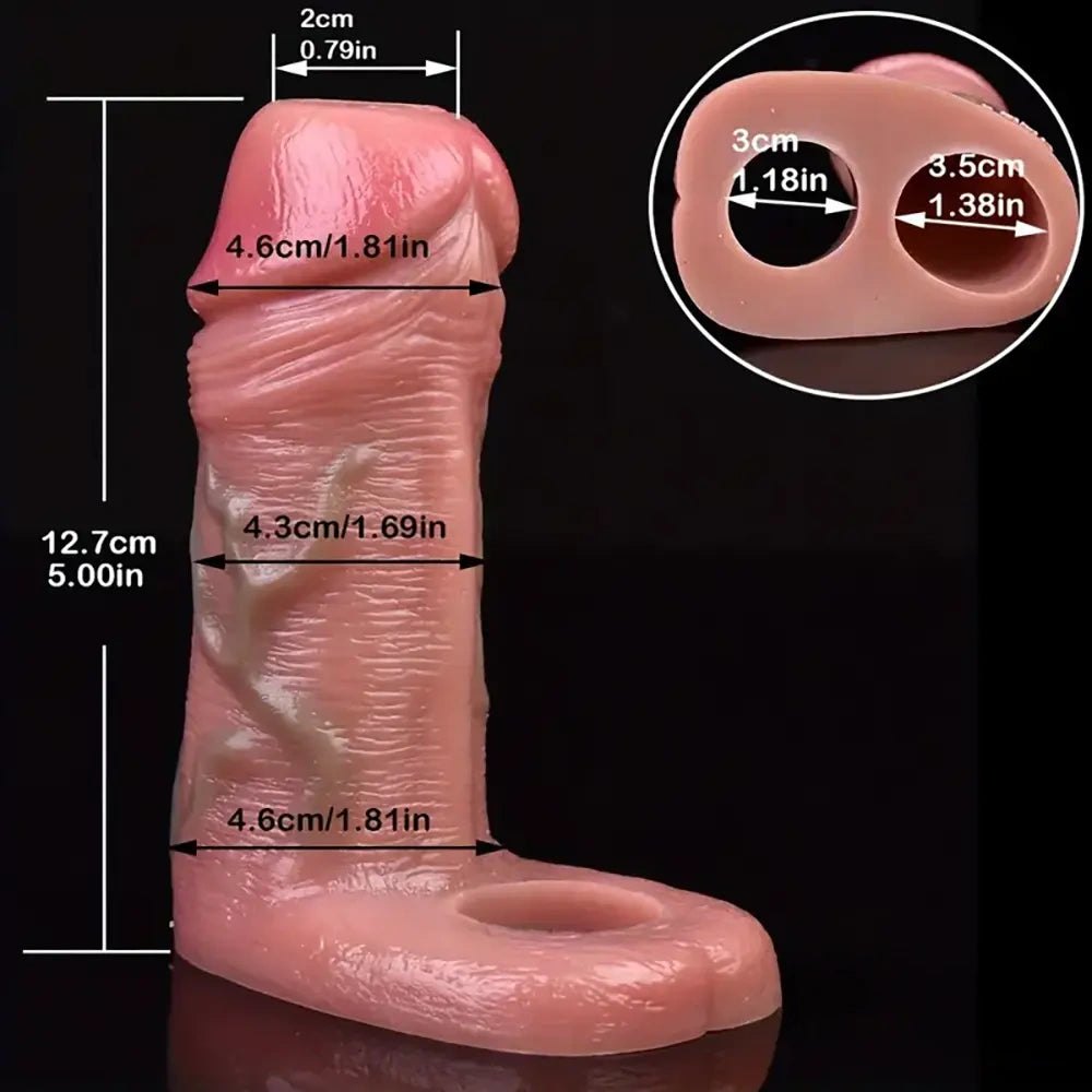 Flesh tone realistic cock sleeve, photo 13