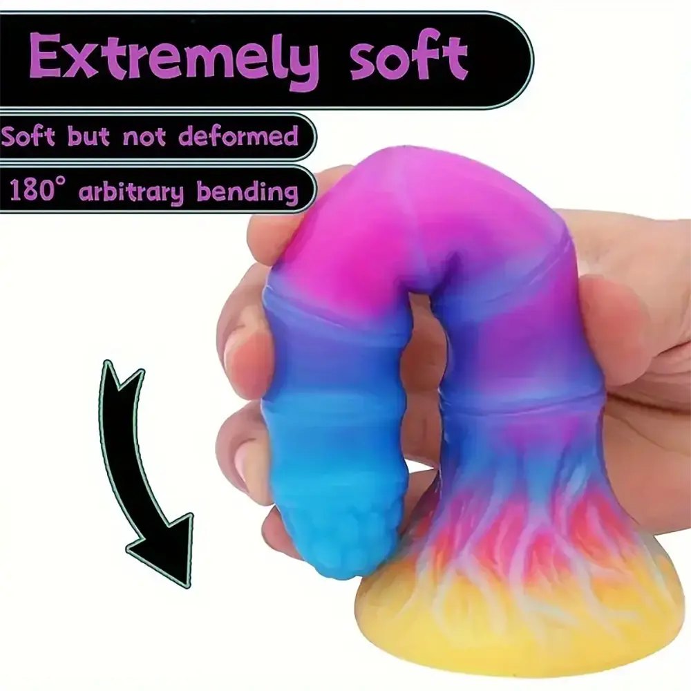 Realistic textured silicone dildo, photo 3