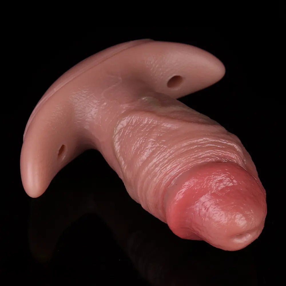 Flesh tone realistic dildo bondage face gag, photo 13
