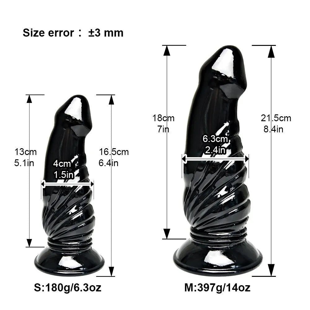 Black realistic hollow dildo sleeve, photo 10