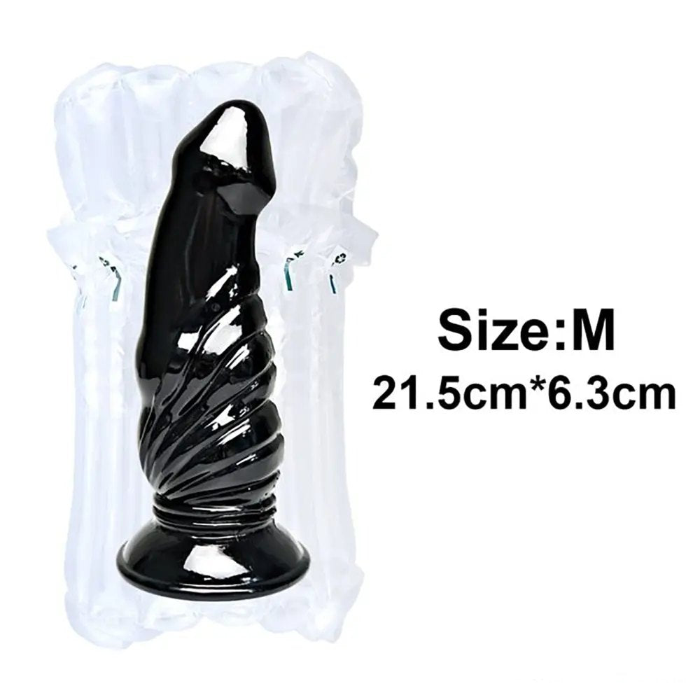 Black realistic hollow dildo sleeve, photo 9