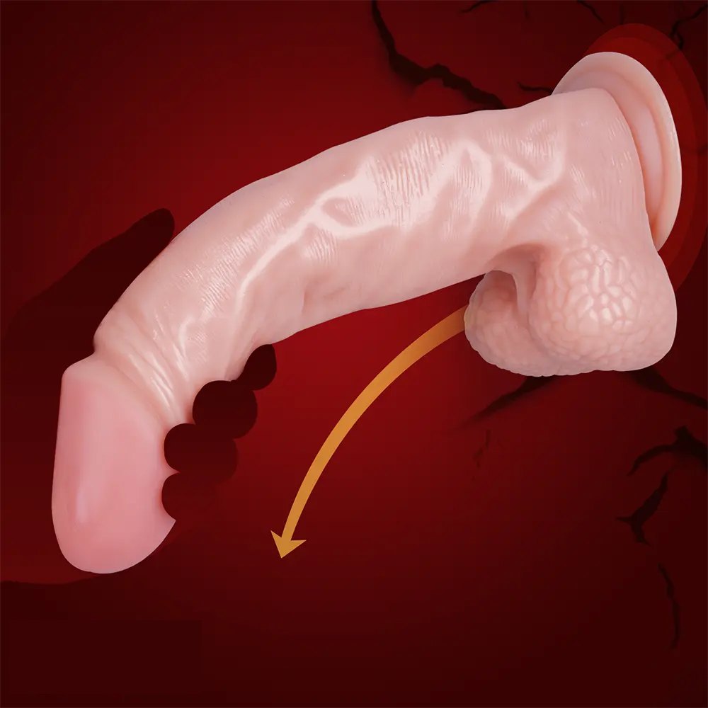 Flesh realistic dildo with balls, photo 1