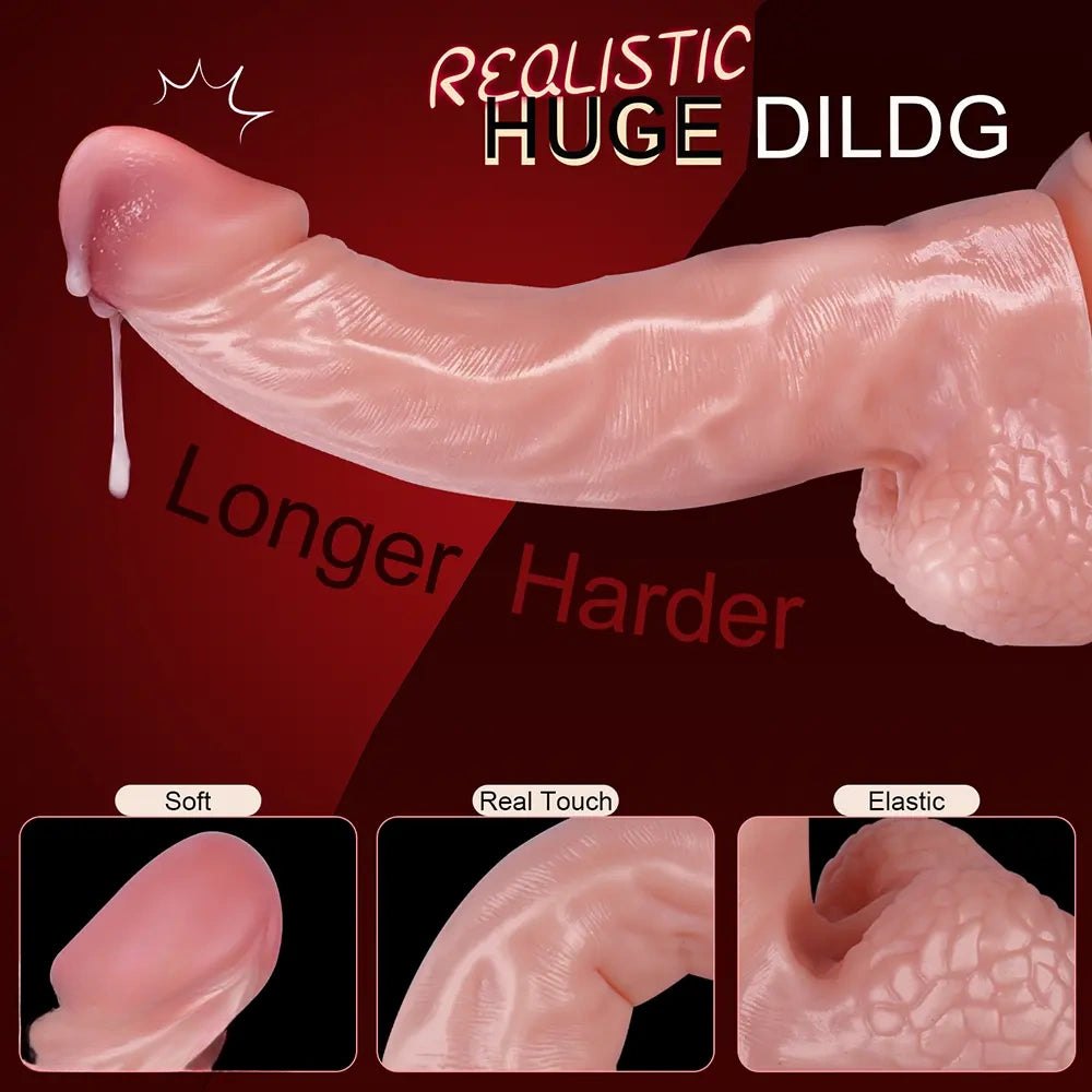 Flesh realistic dildo with balls, photo 2