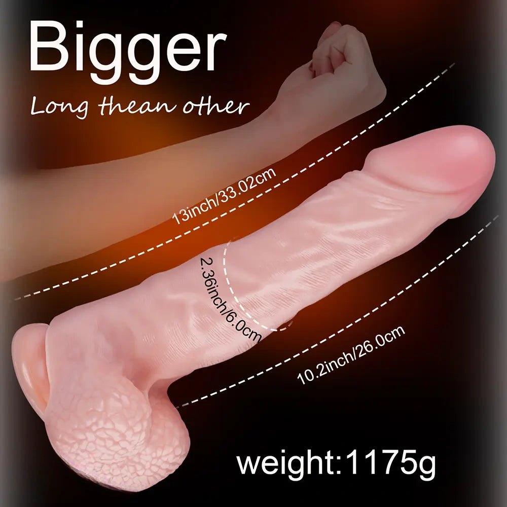 Flesh realistic dildo with balls, photo 5