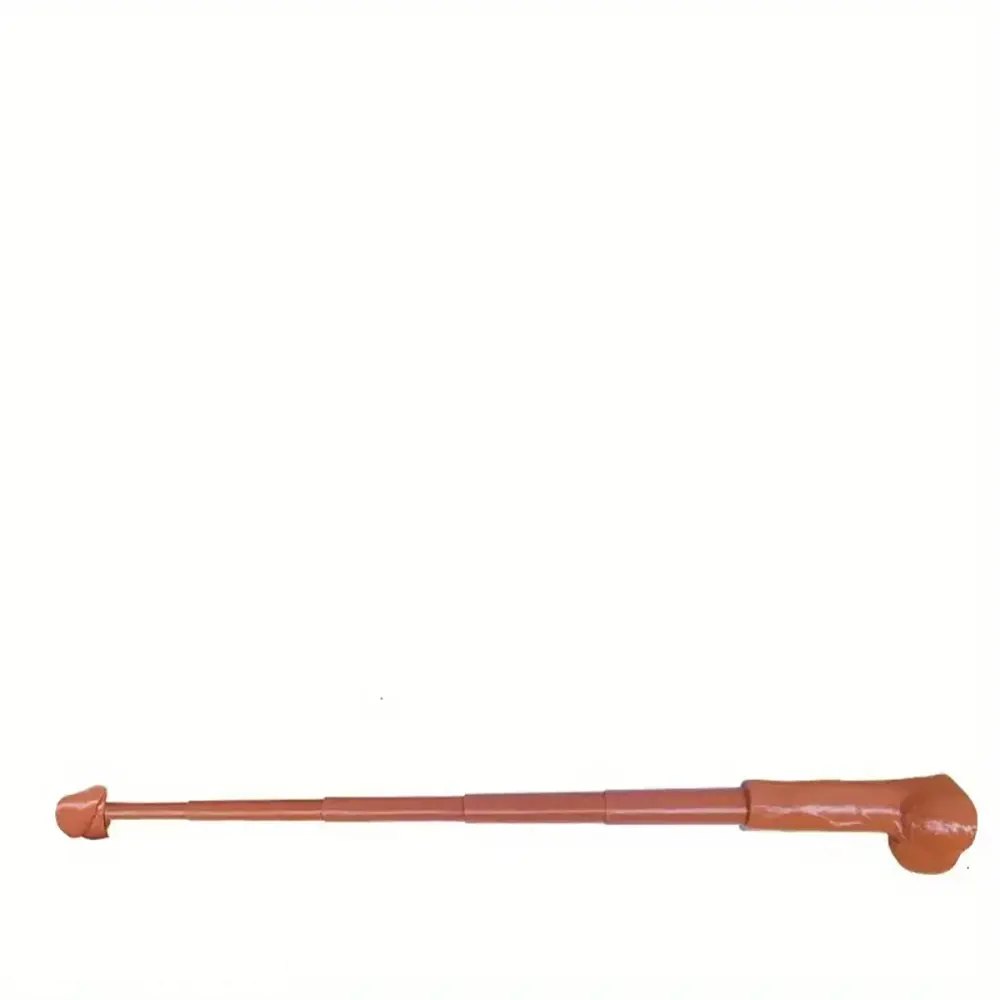 Brown pvc realistic dildo with slim rod, photo 4