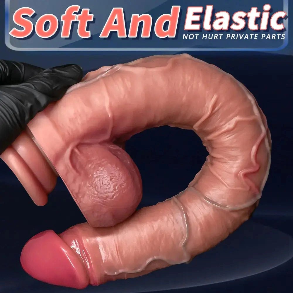 Flesh realistic strap-on dildo, photo 12