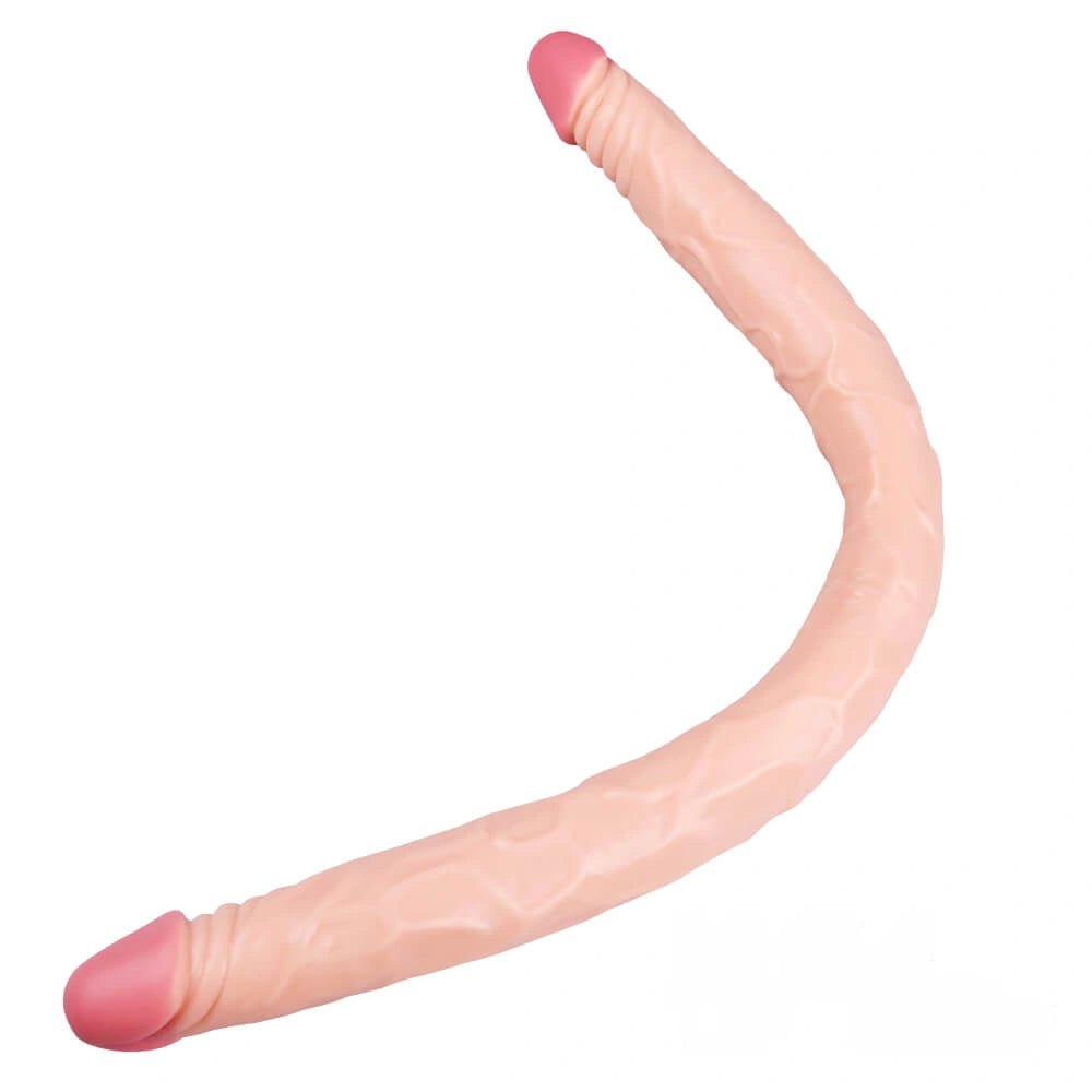 Flesh realistic double ended pvc dildo