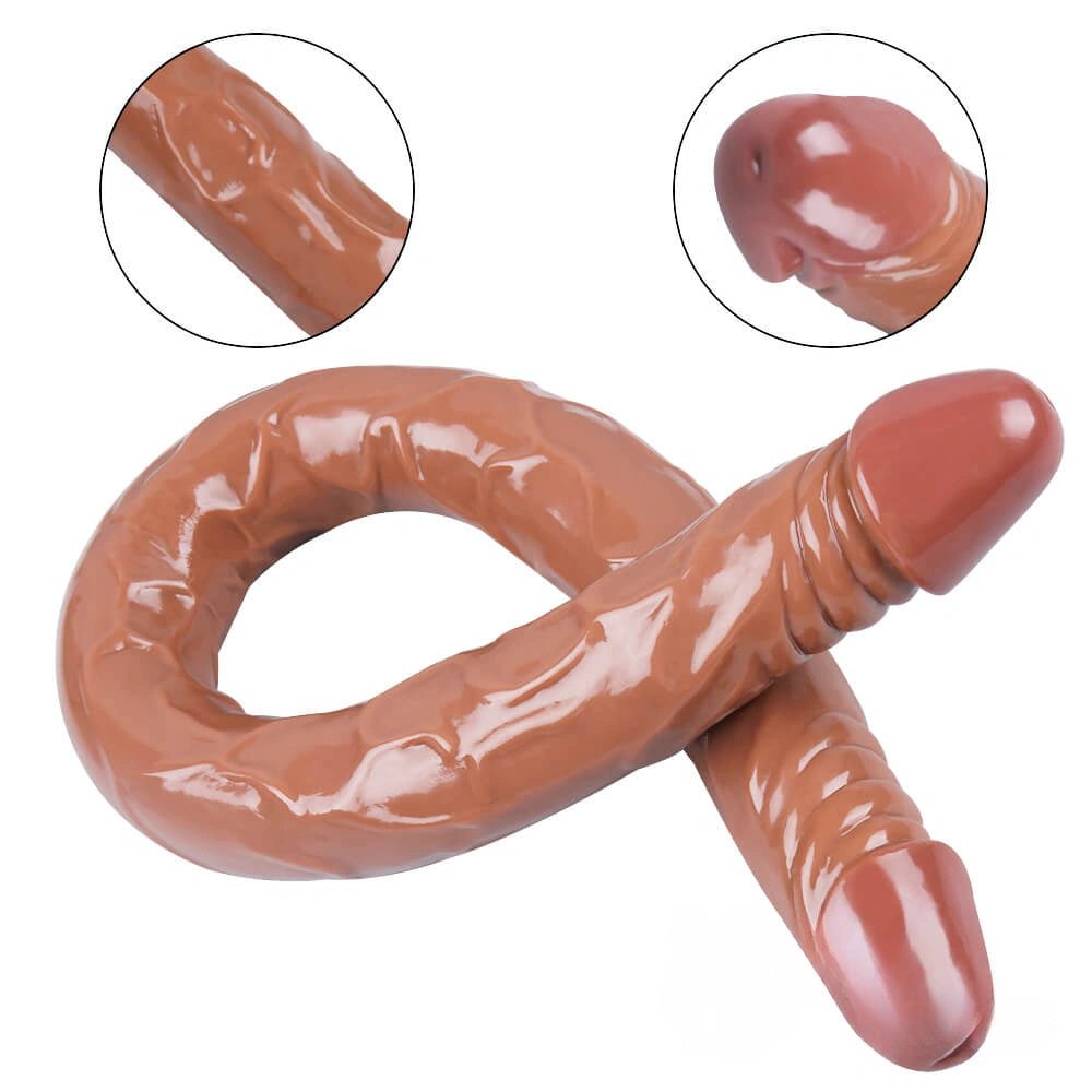 Realistic double ended pvc dildo, photo 2