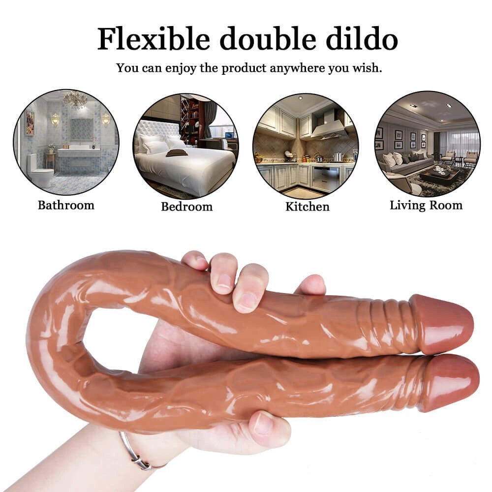 Realistic double ended pvc dildo, photo 4