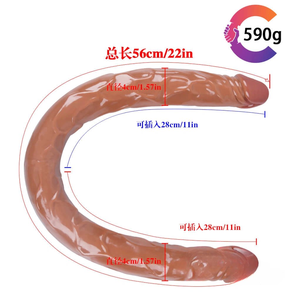 Realistic double ended pvc dildo, photo 5