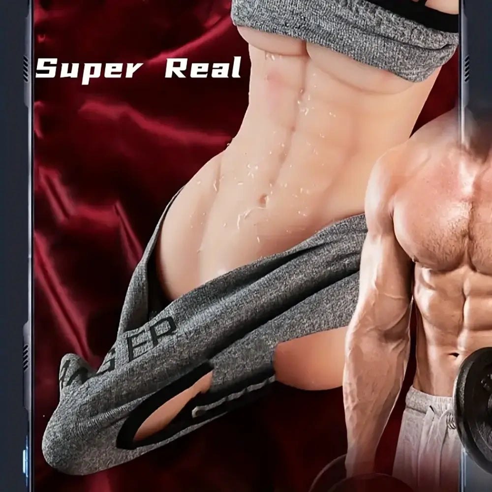 Flesh-tone silicone torso with dildo, photo 2