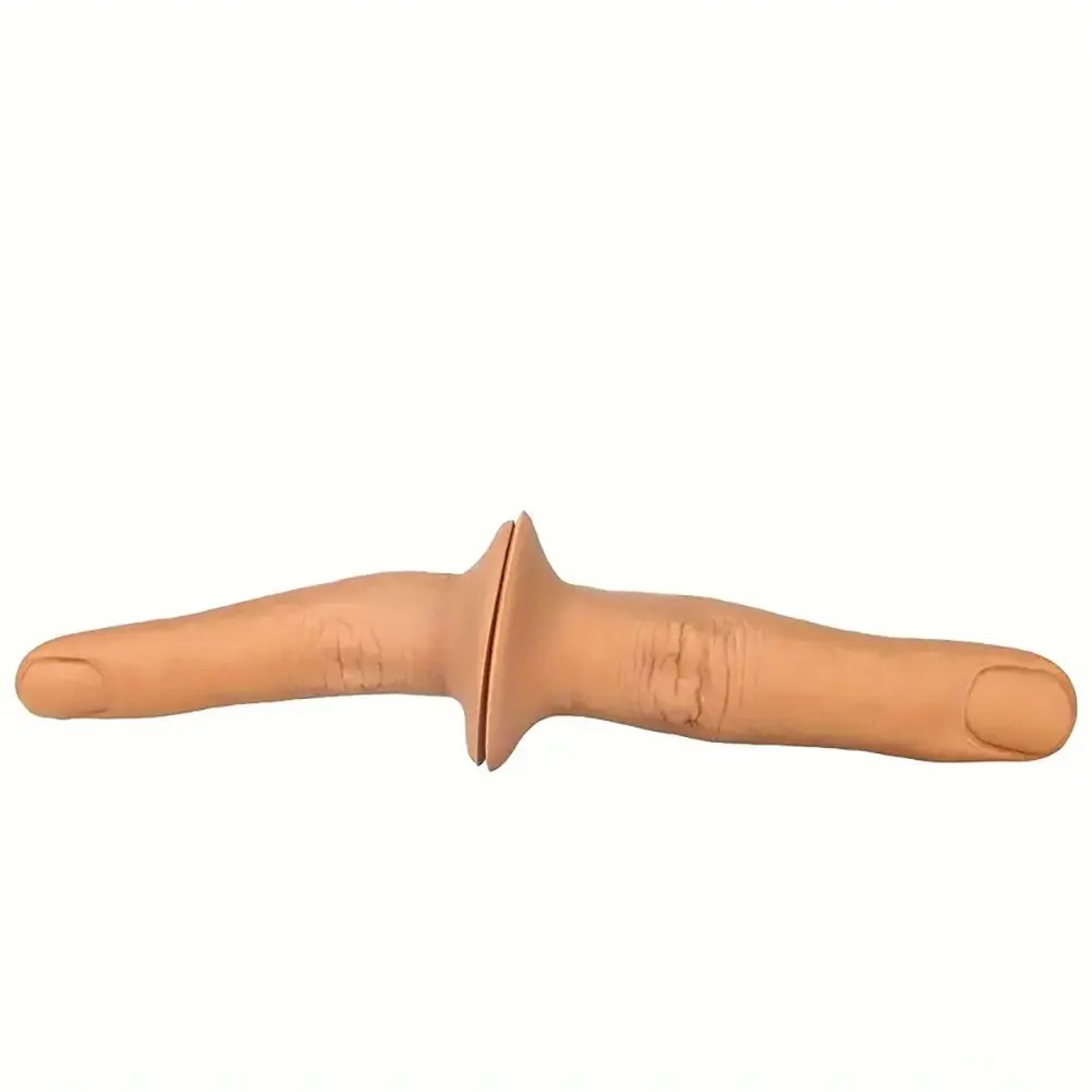 Flesh tone realistic finger shaped silicone dildo, photo 3