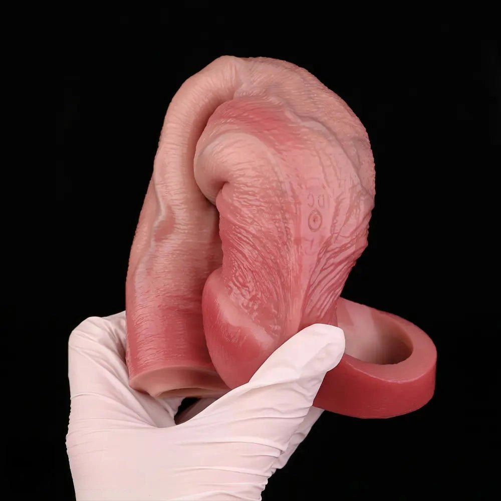 Flesh realistic hollow cock sleeve, photo 14