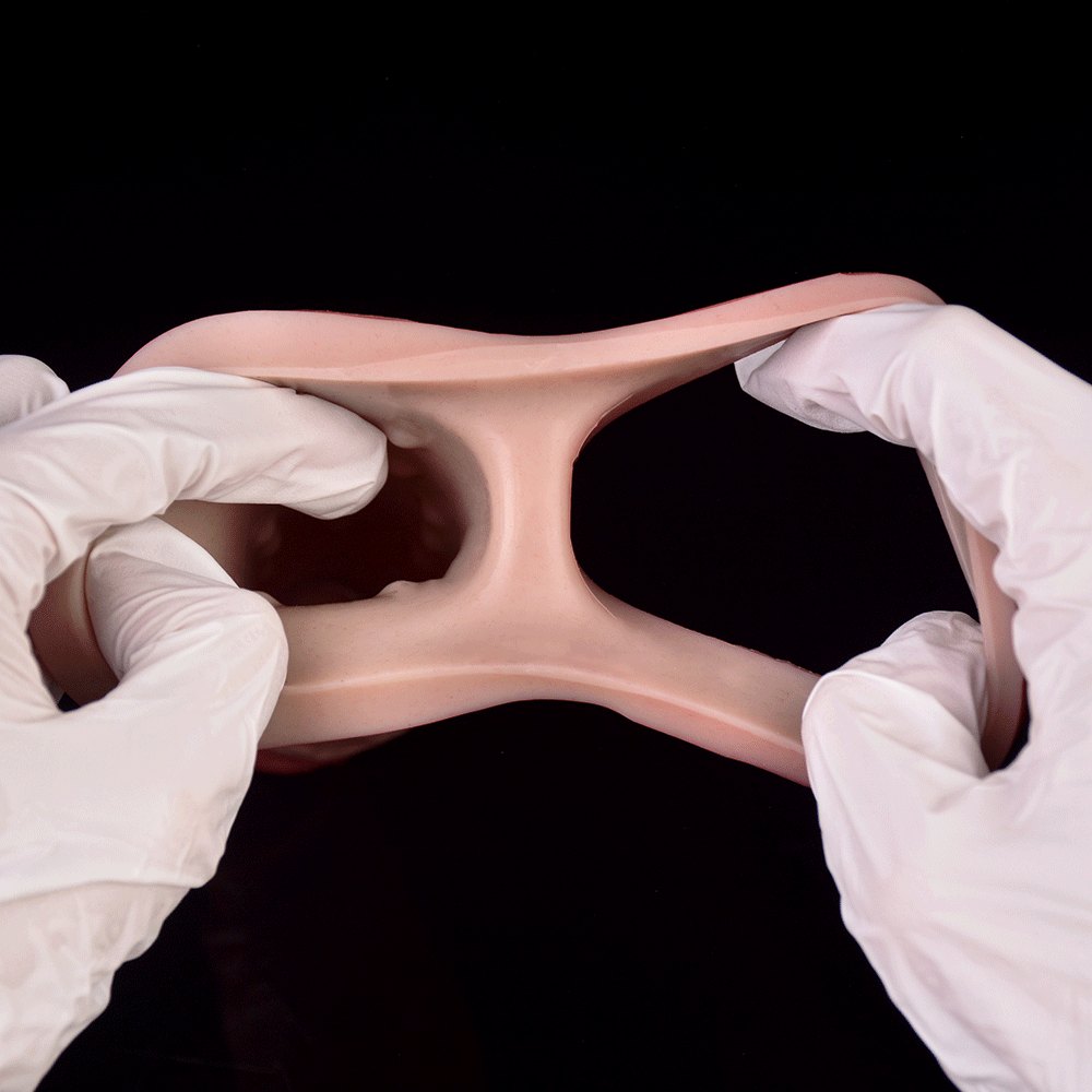Flesh realistic hollow dildo sleeve, photo 12