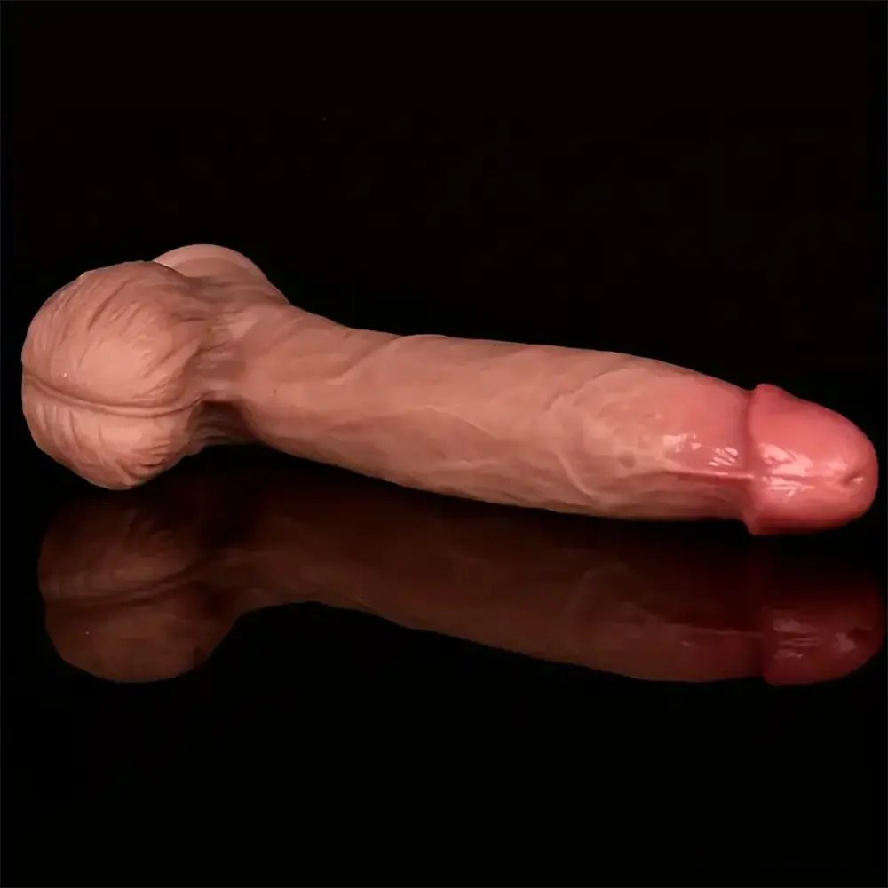 Flesh realistic silicone suction cup dildo, photo 3